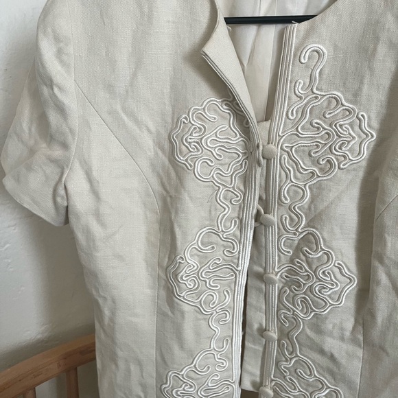 Cream Embroidered Jacket - Picture 1 of 6